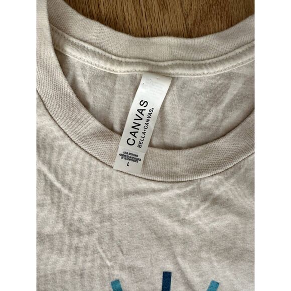 Chick-Fil-A Holy Burger Crop Top Cream Tshirt Size Large - Picture 4 of 5